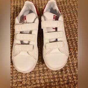 Adidas Kids White and Red Sneakers